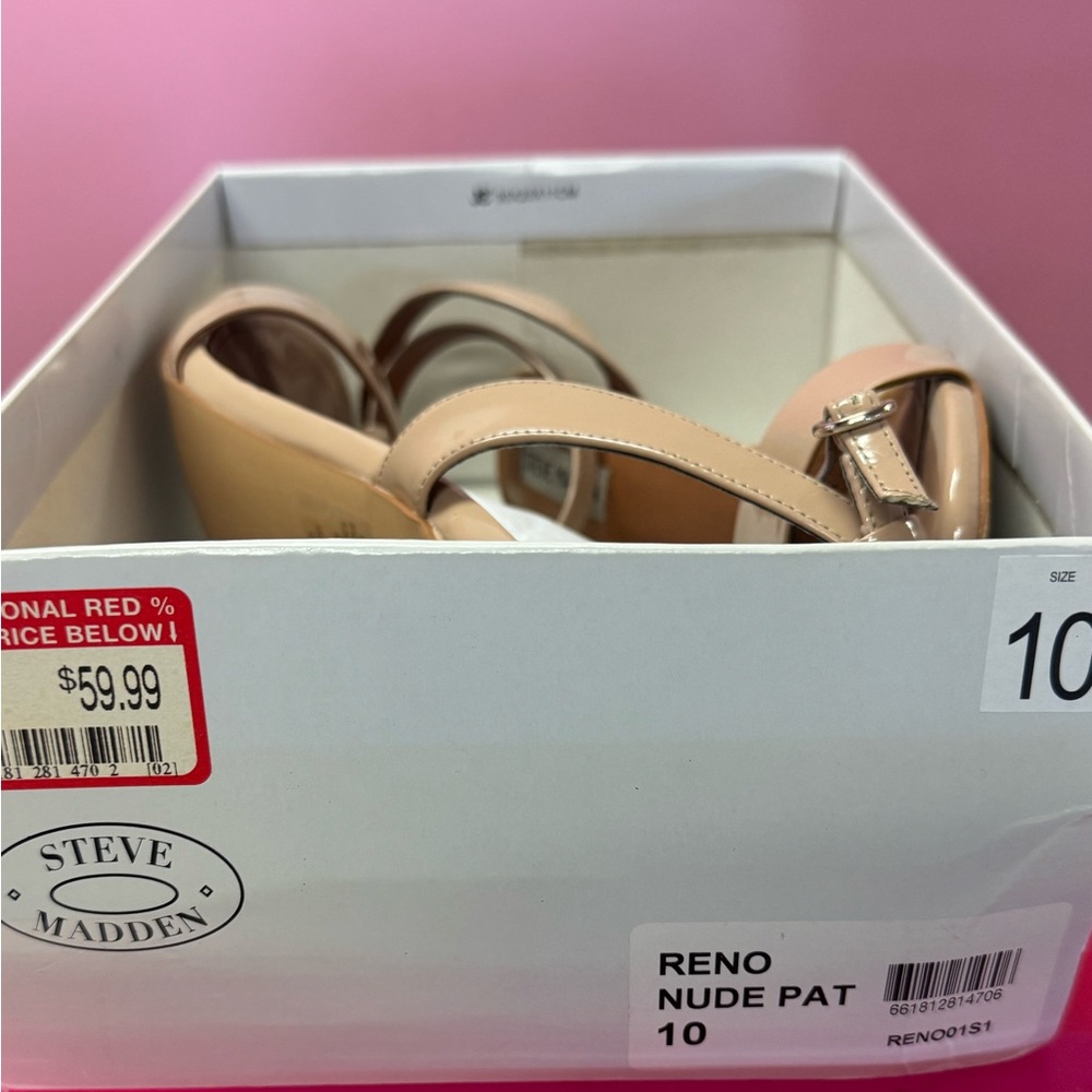 Steve Madden Nude Patent Heels